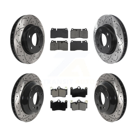 Front Rear Disc Brake Rotors And Semi-Metallic Pads Kit (6Pc) For Volkswagen Touareg KDS-101192