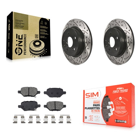Rear Drilled Slot Disc Brake Rotors Semi-Metallic Pad Kit For Buick Encore Chevrolet Trax KDS-101204