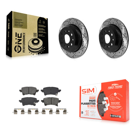 Rear Coated Drilled Slotted Disc Brake Rotors And Semi-Metallic Pad Kit For Jeep Wrangler KDS-101206