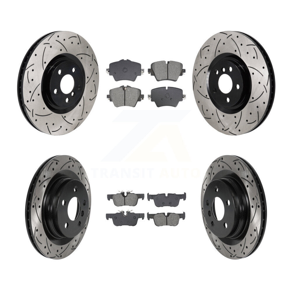 Front Rear Disc Brake Rotors And Semi-Metallic Pads Kit (6Pc) For BMW 228i Gran Coupe KDS-101562