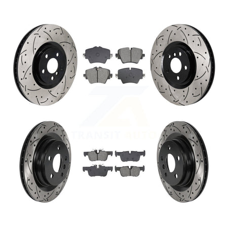 Front Rear Disc Brake Rotors And Semi-Metallic Pads Kit (6Pc) For BMW 228i Gran Coupe KDS-101562