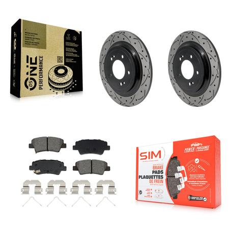 Rear Drilled Slot Brake Rotors Semi-Metallic Pad Kit For Kia Sportage Hyundai Tucson Nexo KDS-101677