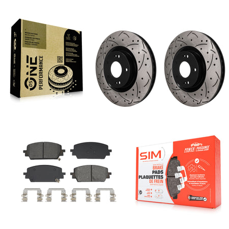 Front Drill Slot Brake Rotors Semi-Metallic Pad Kit For Hyundai Santa Fe Kia Sorento Cruz KDS-101699