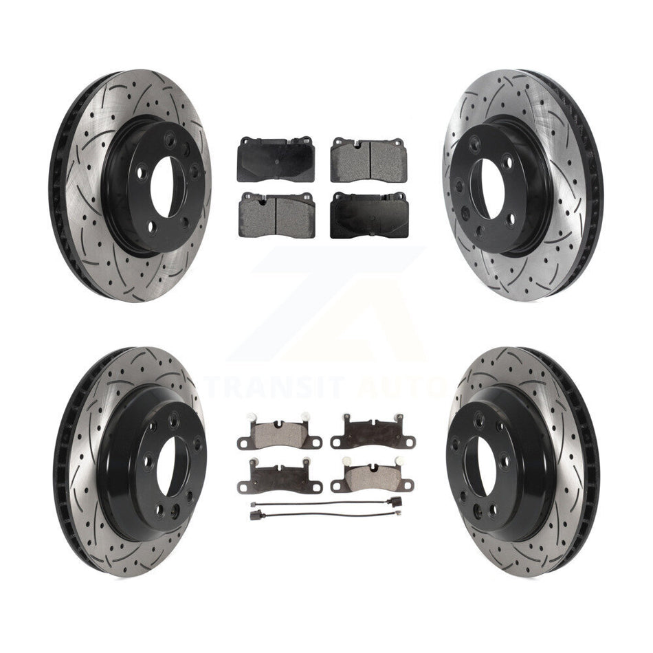 Front Rear Disc Brake Rotors And Ceramic Pads Kit (6Pc) For Volkswagen Touareg KDT-100751