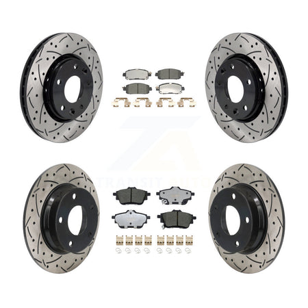 Front Rear Drill Slot Disc Brake Rotor Ceramic Pad Kit For Nissan Sentra rear brakes KDT-101224