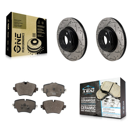 Front Drill Slot Brake Rotors Ceramic Pad Kit For BMW X3 330i xDrive X4 Z4 430i Toyota GR KDT-101256