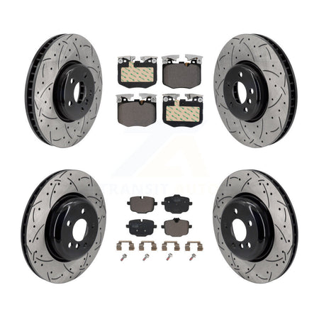 Front Rear Disc Brake Rotor And Ceramic Pad Kit (6Pc) For BMW iX 640i xDrive Gran Turismo KDT-101274