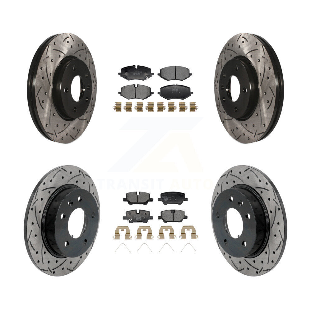 Front Rear Drill Slot Brake Rotors Ceramic Pad Kit For Chevrolet Trailblazer Buick Encore KDT-101330