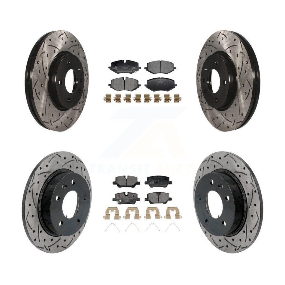 Front Rear Drill Slot Brake Rotors Ceramic Pad Kit For Chevrolet Trailblazer Buick Encore KDT-101330