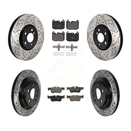 Front Rear Drill Slot Disc Brake Rotor Ceramic Pad Kit For Mini Cooper Countryman Clubman KDT-101355