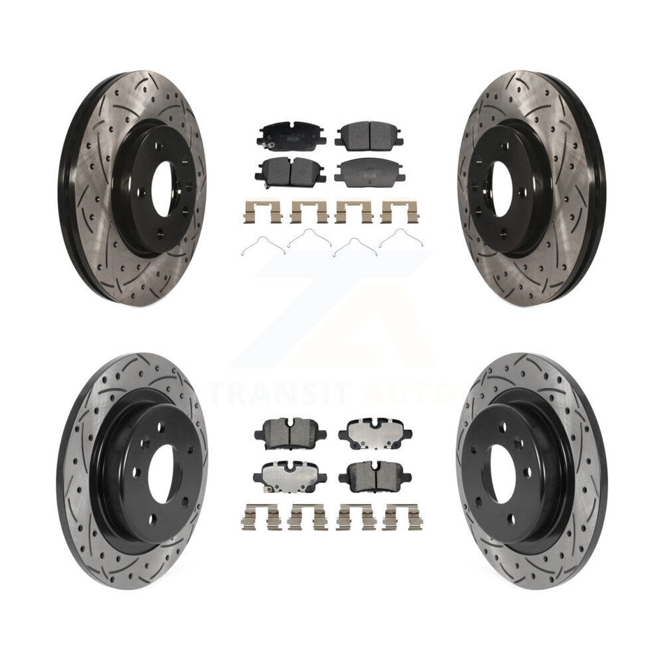 Front Rear Drill Slot Disc Brake Rotors Ceramic Pad Kit For Chevrolet Equinox GMC Terrain KDT-101376