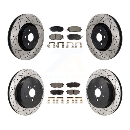 Front Rear Drilled Slot Brake Rotor Ceramic Pad Kit For 2019 Toyota 86 With Brembo Brakes KDT-101390