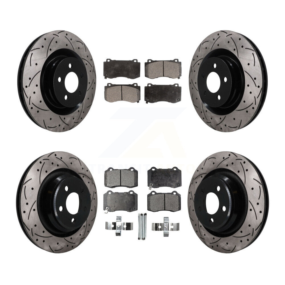 Front Rear Drilled Slot Brake Rotor Ceramic Pad Kit For Dodge Charger Chrysler 300 Magnum KDT-101842