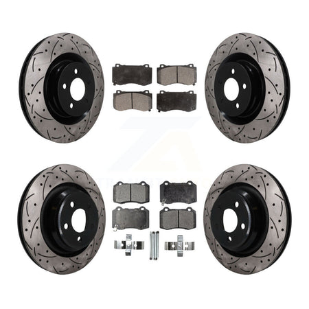 Front Rear Drilled Slot Brake Rotor Ceramic Pad Kit For Dodge Charger Chrysler 300 Magnum KDT-101842