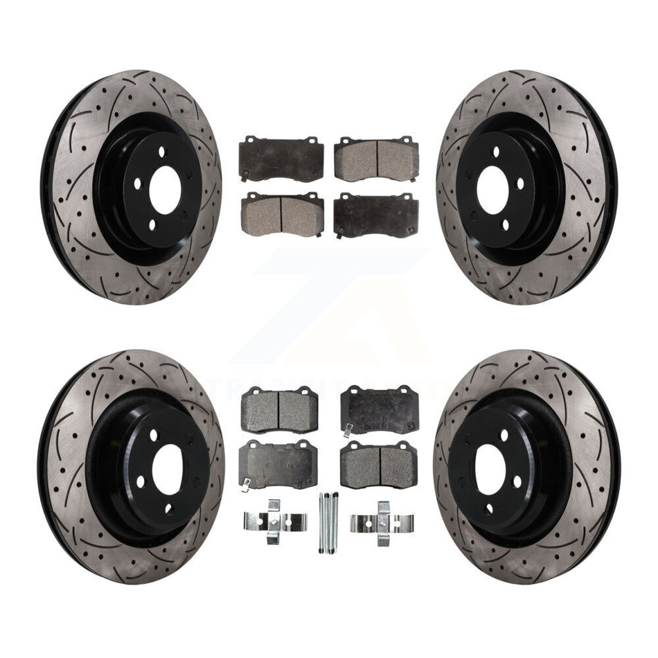 Front Rear Drilled Slot Brake Rotor Ceramic Pad Kit For Dodge Charger Chrysler 300 Magnum KDT-101842