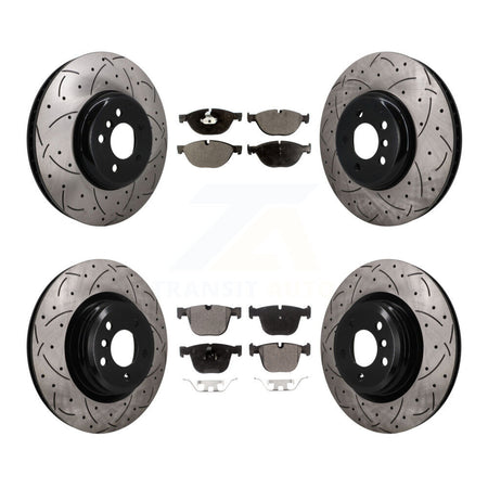Front Rear Disc Brake Rotors And Ceramic Pads Kit (6Pc) For BMW 750i xDrive 750Li 550i GT KDT-102098