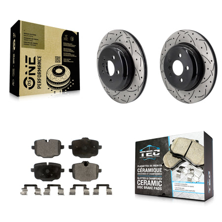 Rear Drilled Slot Brake Rotor & Ceramic Pad Kit For BMW X4 With 330mm Diameter KDT-102155