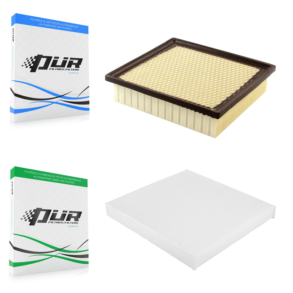 1x Air + 1x Cabin Filter (2 Total) Kit For Jeep Grand Cherokee Dodge Durango WK KFL-100009