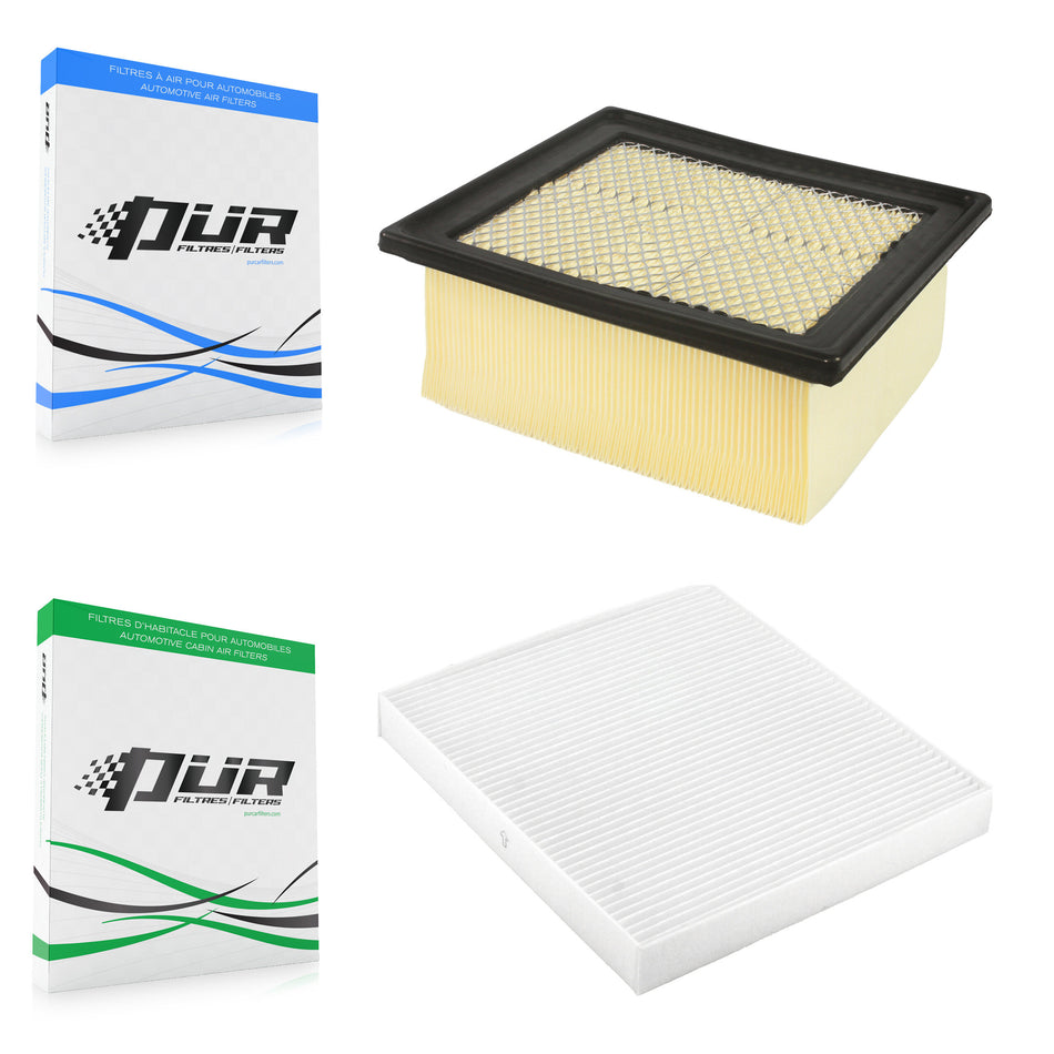 1x Air + 1x Cabin Filter (2 Total) Kit For 2009 Dodge Ram 2500 5.9L 4" Pleat KFL-100059