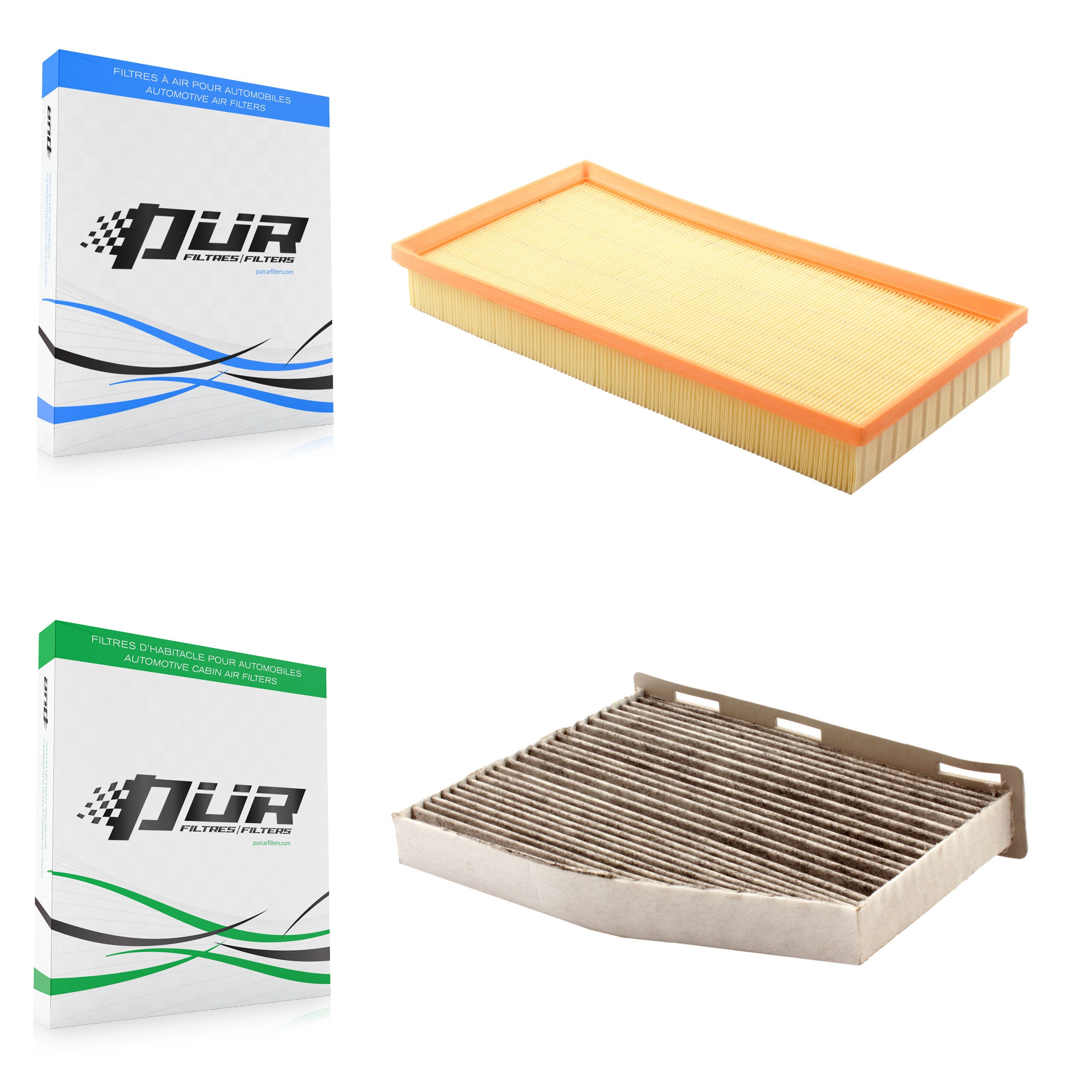 1x Air + 1x Cabin Filter (2 Total) Kit For Volkswagen Golf City Jetta KFL-100090