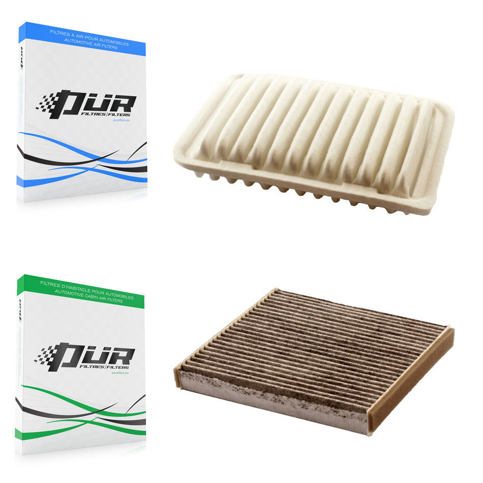 1x Air + 1x Cabin Filter (2 Total) Kit For Toyota Corolla Yaris Matrix Pontiac Vibe iM xD KFL-100101