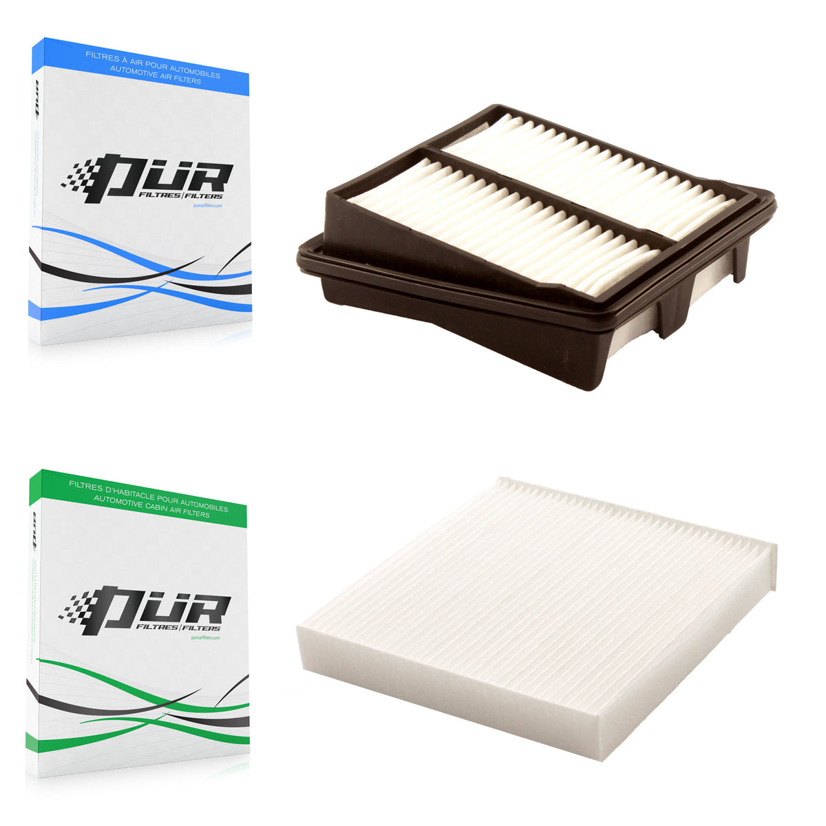 1x Air + 1x Cabin Filter (2 Total) Kit For 2007-2008 Honda Fit KFL-100118