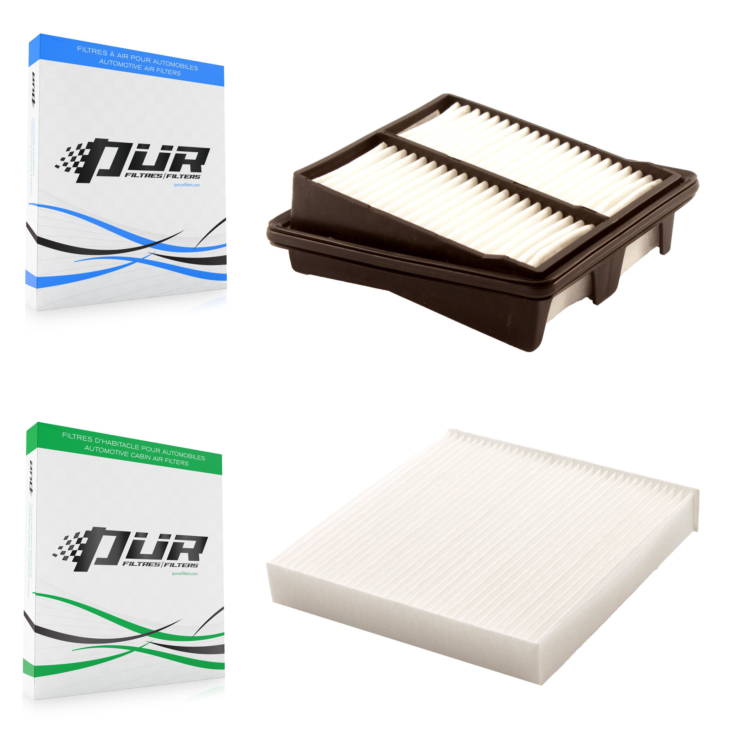 1x Air + 1x Cabin Filter (2 Total) Kit For 2007-2008 Honda Fit KFL-100118