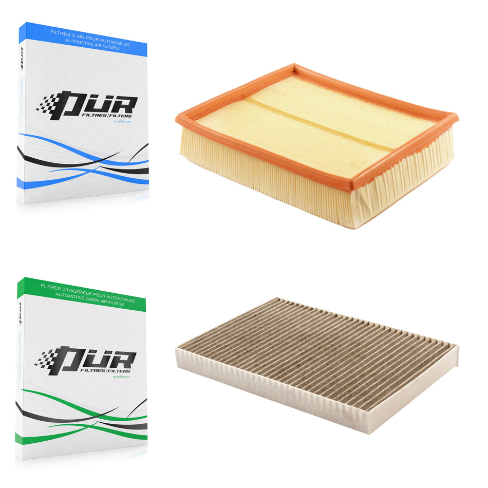 1x Air + 1x Cabin Filter (2 Total) Kit For Audi A6 Quattro Allroad A4 S6 KFL-100154