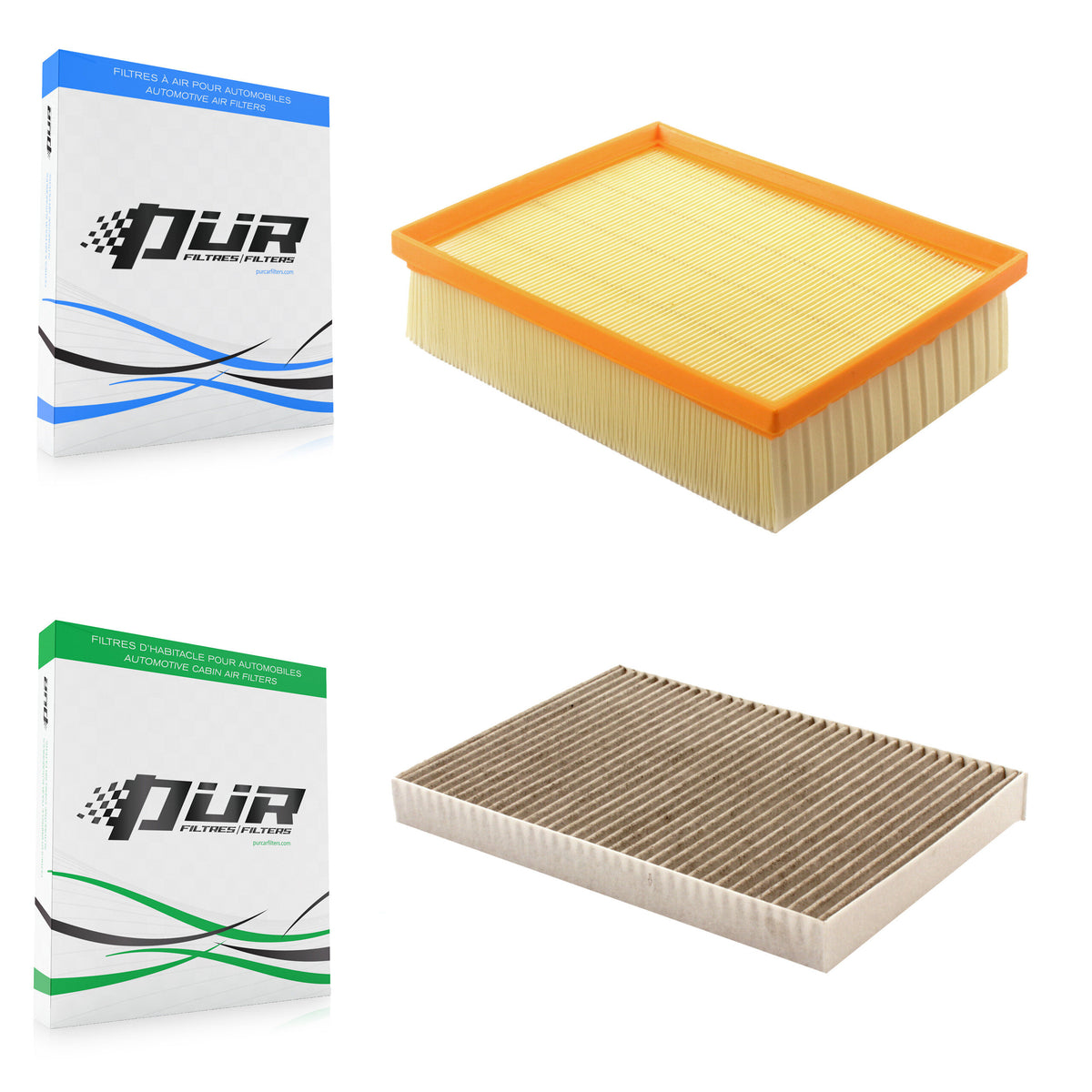 1x Air + 1x Cabin Filter (2 Total) Kit For Audi A4 Quattro KFL-100155