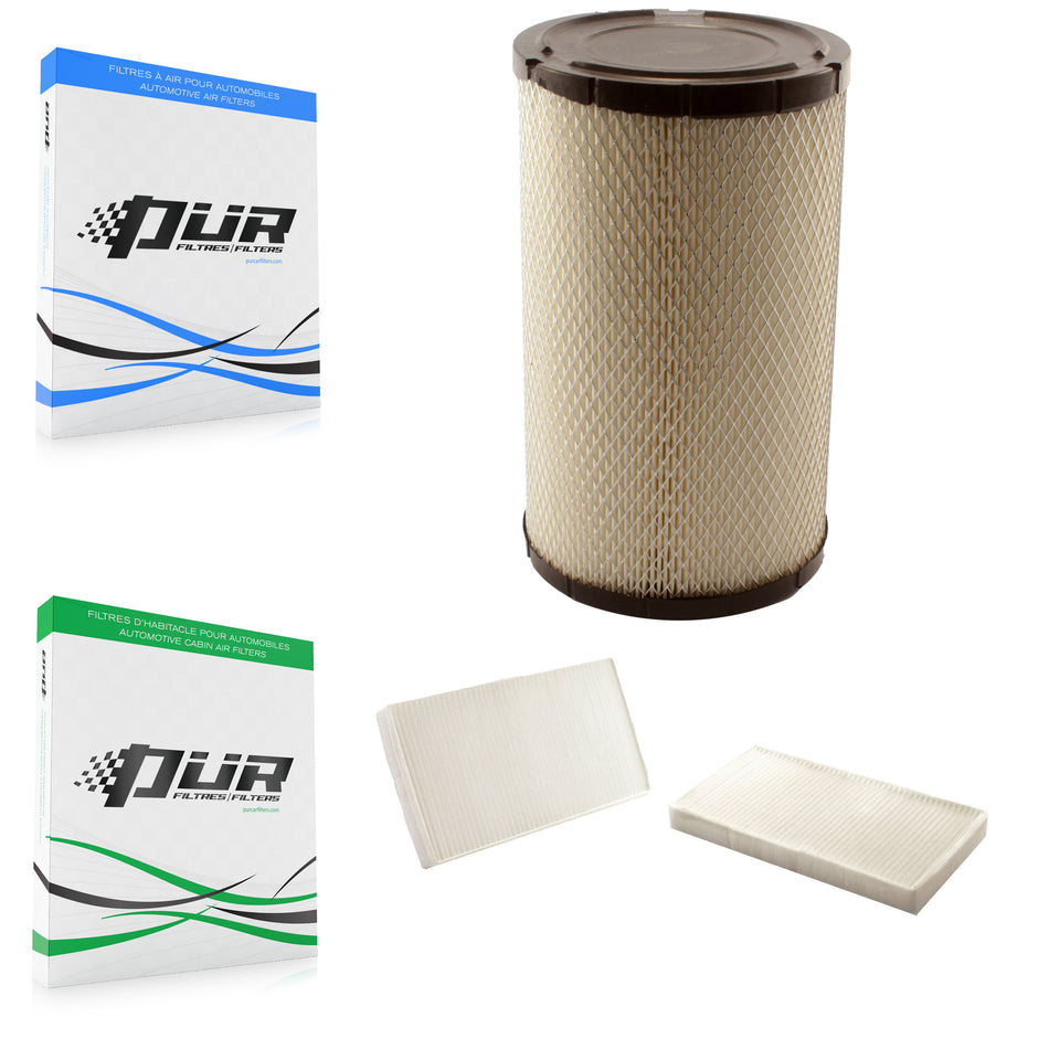 1x Air + 1x Cabin Filter (2 Total) Kit For Chevrolet Silverado 2500 Cadillac Escalade GMC KFL-100163