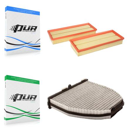 1x Air + 1x Cabin Filter (2 Total) Kit For Mercedes-Benz GLK350 C300 C350 C250 E350 C230 KFL-100313
