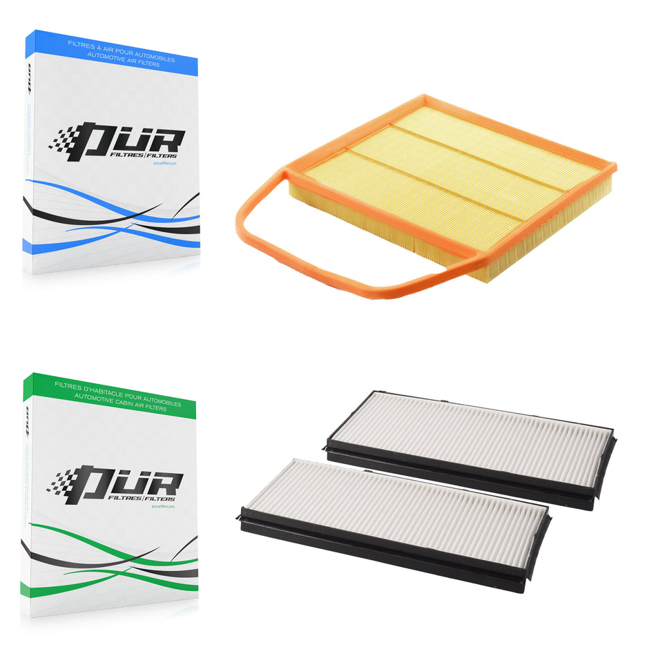 1x Air + 1x Cabin Filter (2 Total) Kit For BMW 535i xDrive 535xi GT KFL-100332