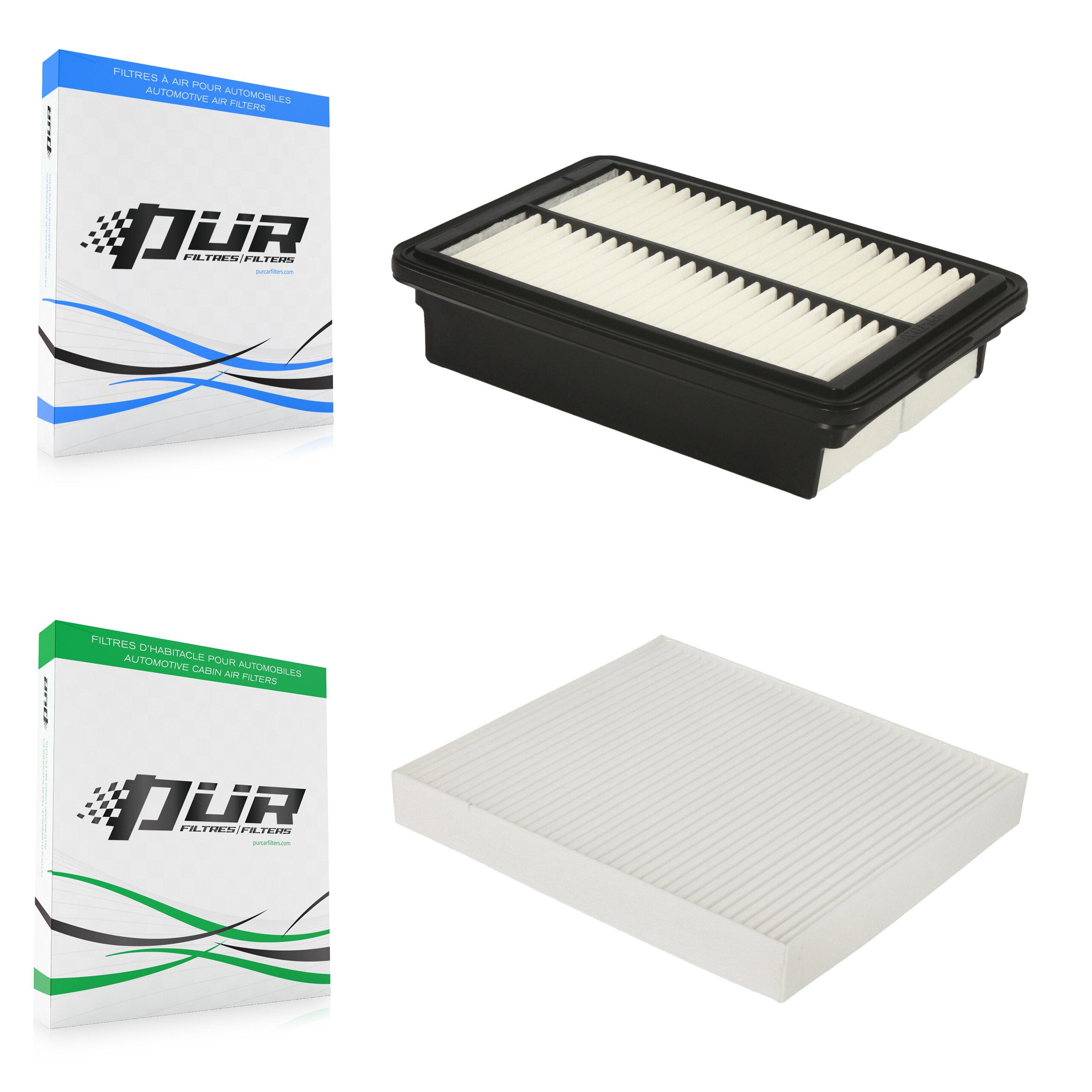 1x Air + 1x Cabin Filter (2 Total) Kit For Hyundai Kona Kia Soul Veloster KFL-100366