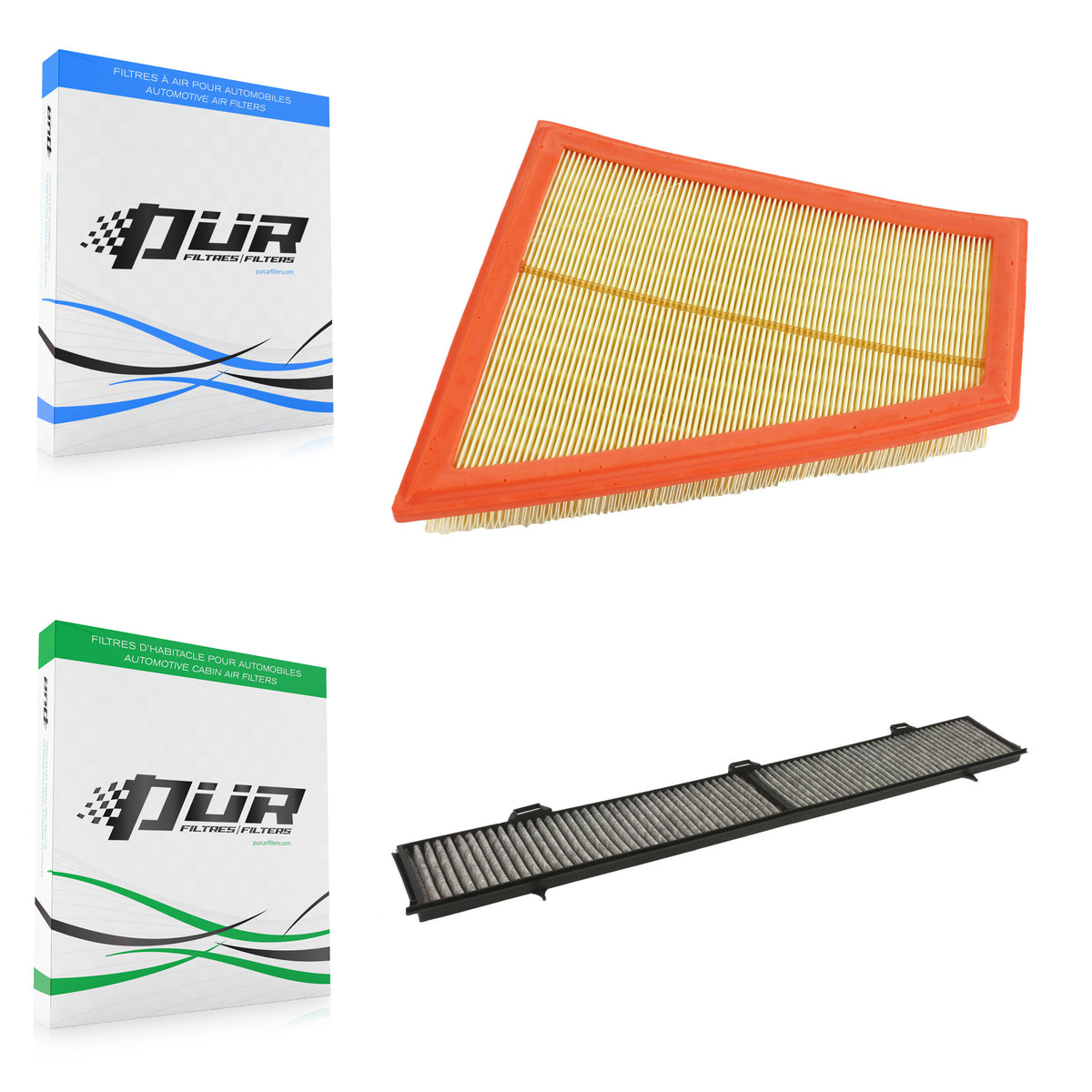 1x Air + 1x Cabin Filter (2 Total) Kit For 2012-2014 BMW X1 2.0L KFL-100398