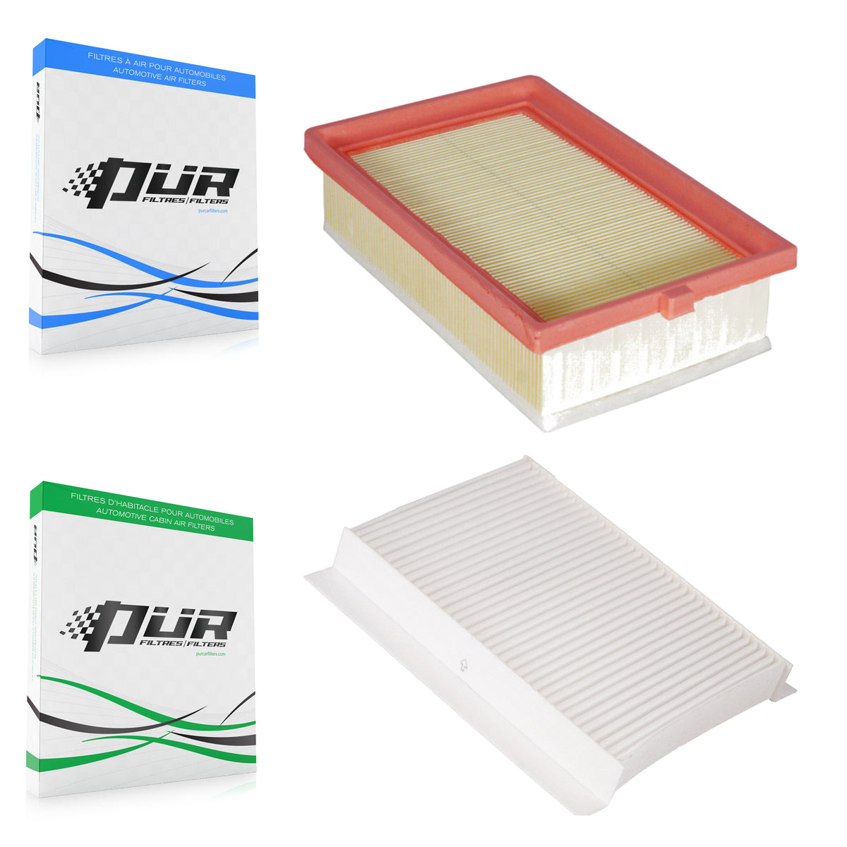 1x Air + 1x Cabin Filter (2 Total) Kit For 2014-2020 Fiat 500L KFL-100405