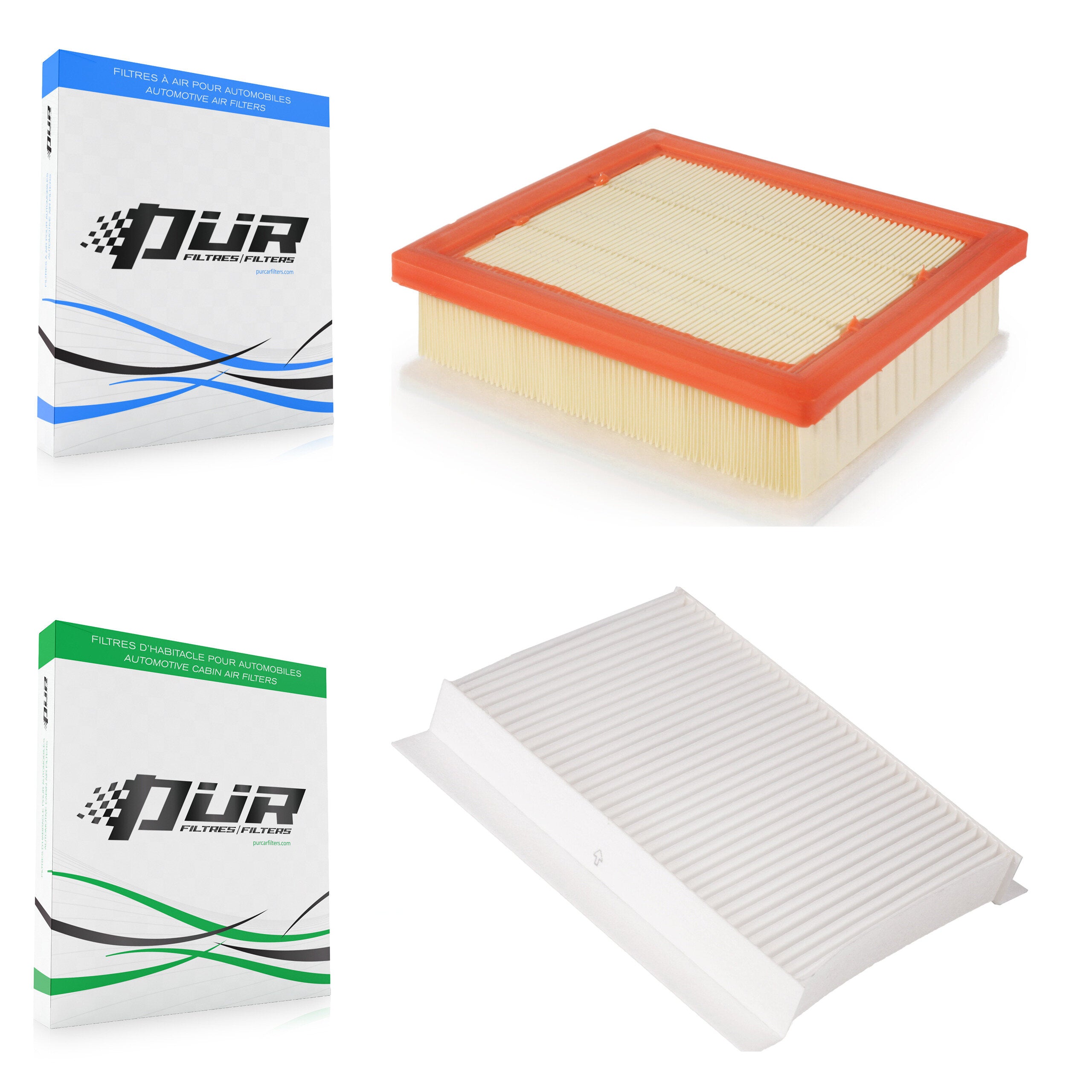 1x Air + 1x Cabin Filter (2 Total) Kit For Jeep Compass Renegade Fiat 500X KFL-100406