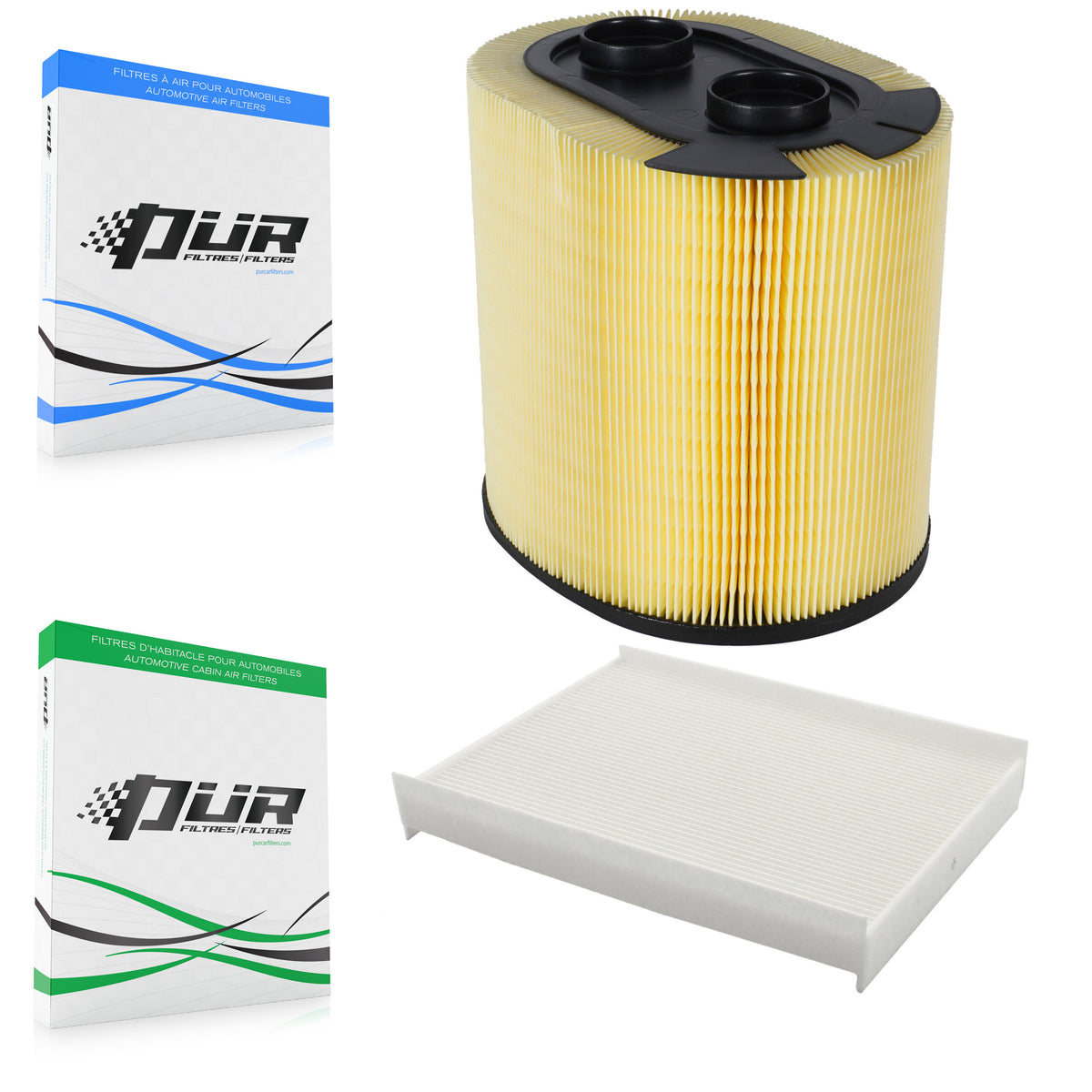 1x Air + 1x Cabin Filter (2 Total) Kit For Ford F-350 Super Duty F-250 F-450 F-550 KFL-100414