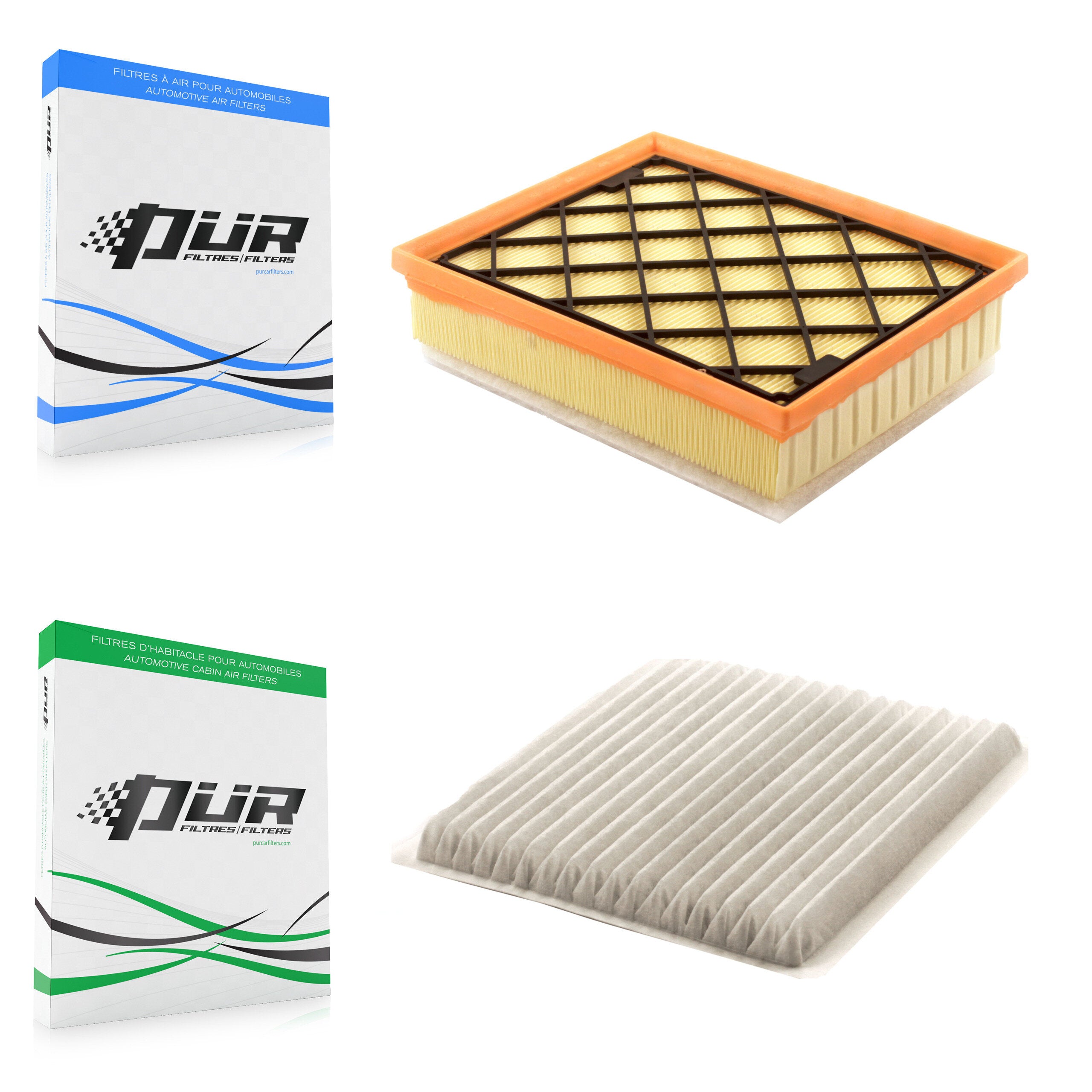 1x Air + 1x Cabin Filter (2 Total) Kit For 2015 Ford Edge 3.5L To 01 19 15 KFL-100953