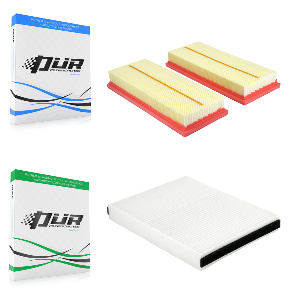 1x Air + 1x Cabin Filter (2 Total) Kit For Mercedes-Benz GLE63 AMG S ML550 GL550 ML63 KFL-103038