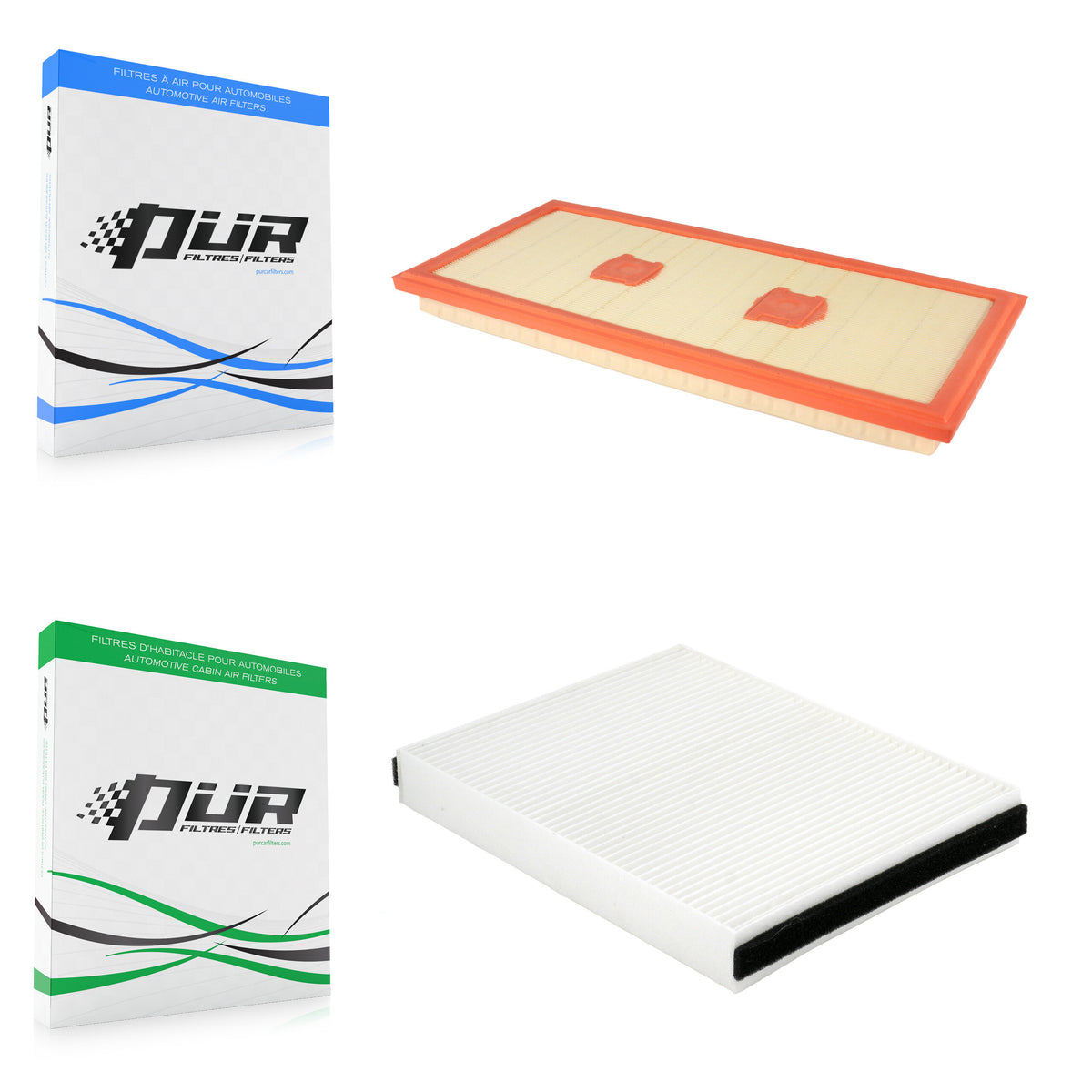 1x Air + 1x Cabin Filter (2 Total) Kit For Mercedes-Benz ML350 KFL-103040