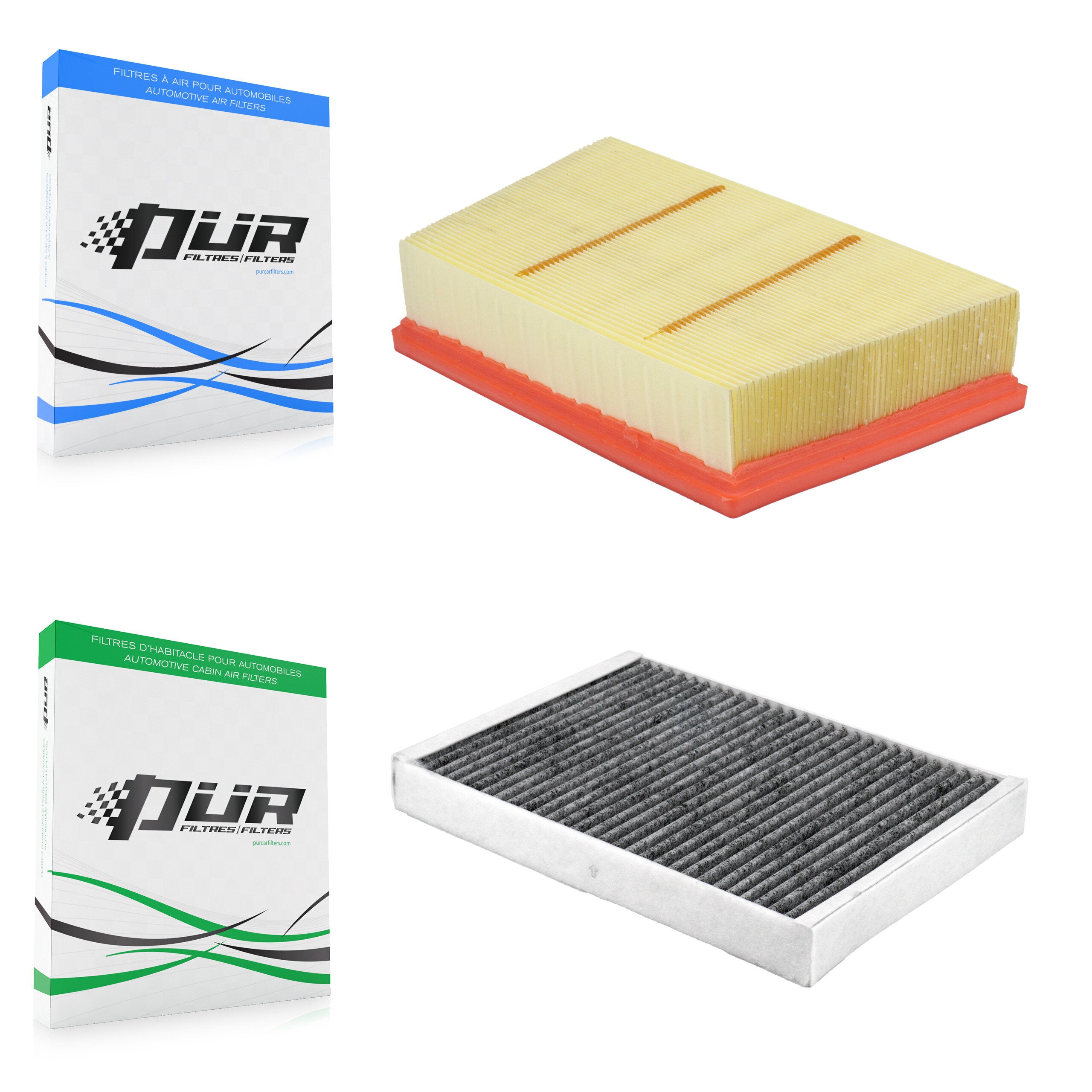 1x Air + 1x Cabin Filter (2 Total) Kit For Land Rover Discovery Sport Range Evoque Jaguar KFL-103127