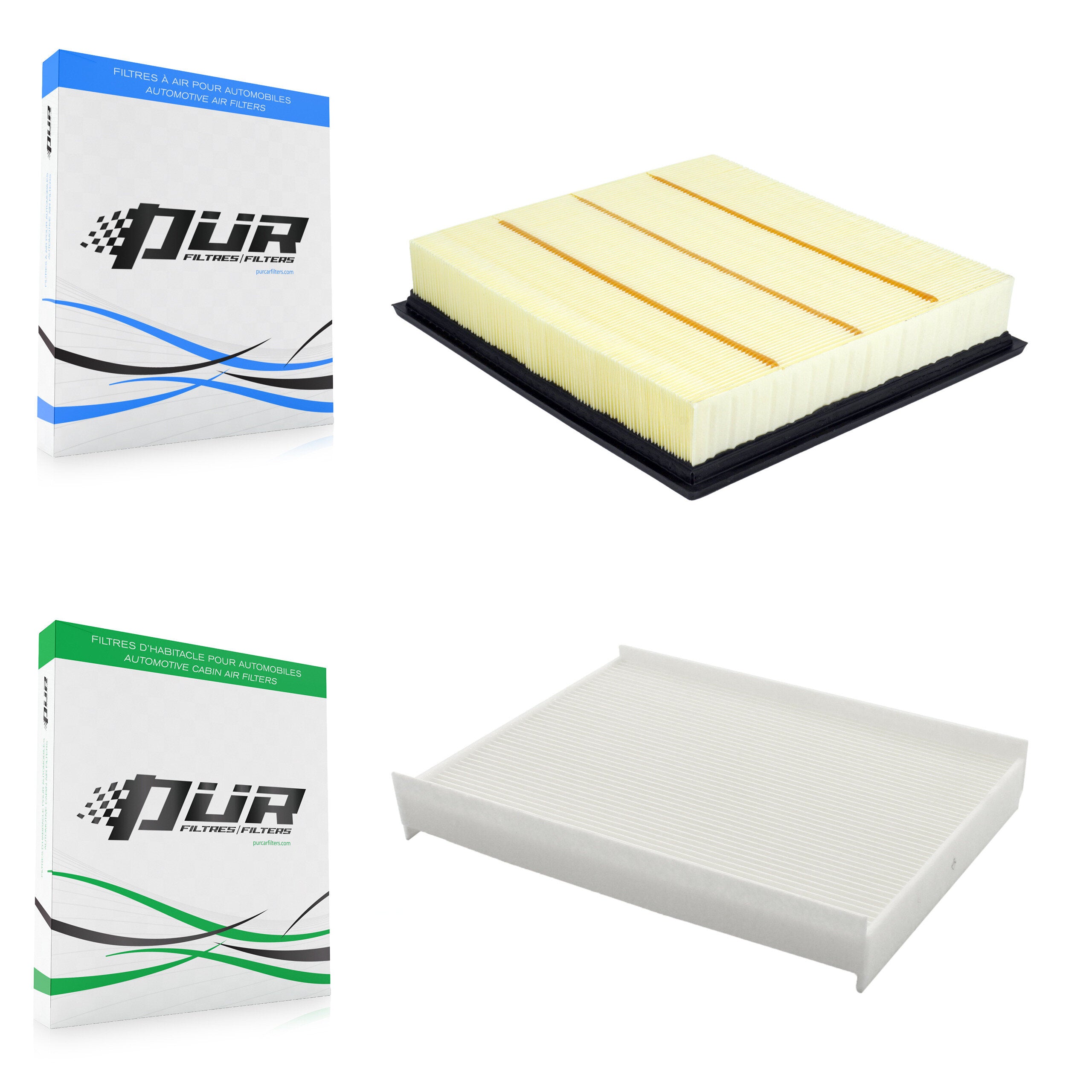 1x Air + 1x Cabin Filter (2 Total) Kit For Ford F-350 Super Duty F-250 F-450 F-550 F-600 KFL-103137