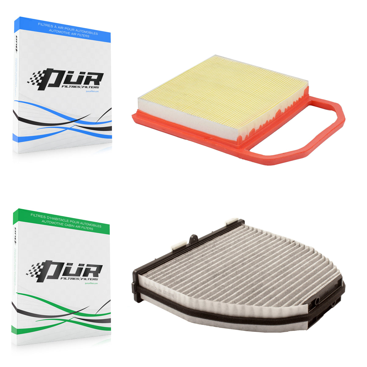 1x Air + 1x Cabin Filter (2 Total) Kit For Mercedes-Benz E400 SL450 CLS400 S450 SL400 KFL-103199