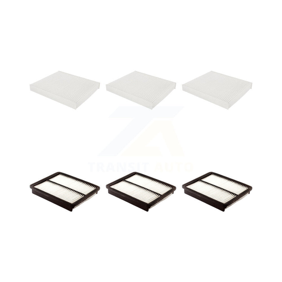 3x Air + 3x Cabin Filter (6 Total) Kit For 2015 Hyundai Sonata 2.4L with GAS engine KFL-103628
