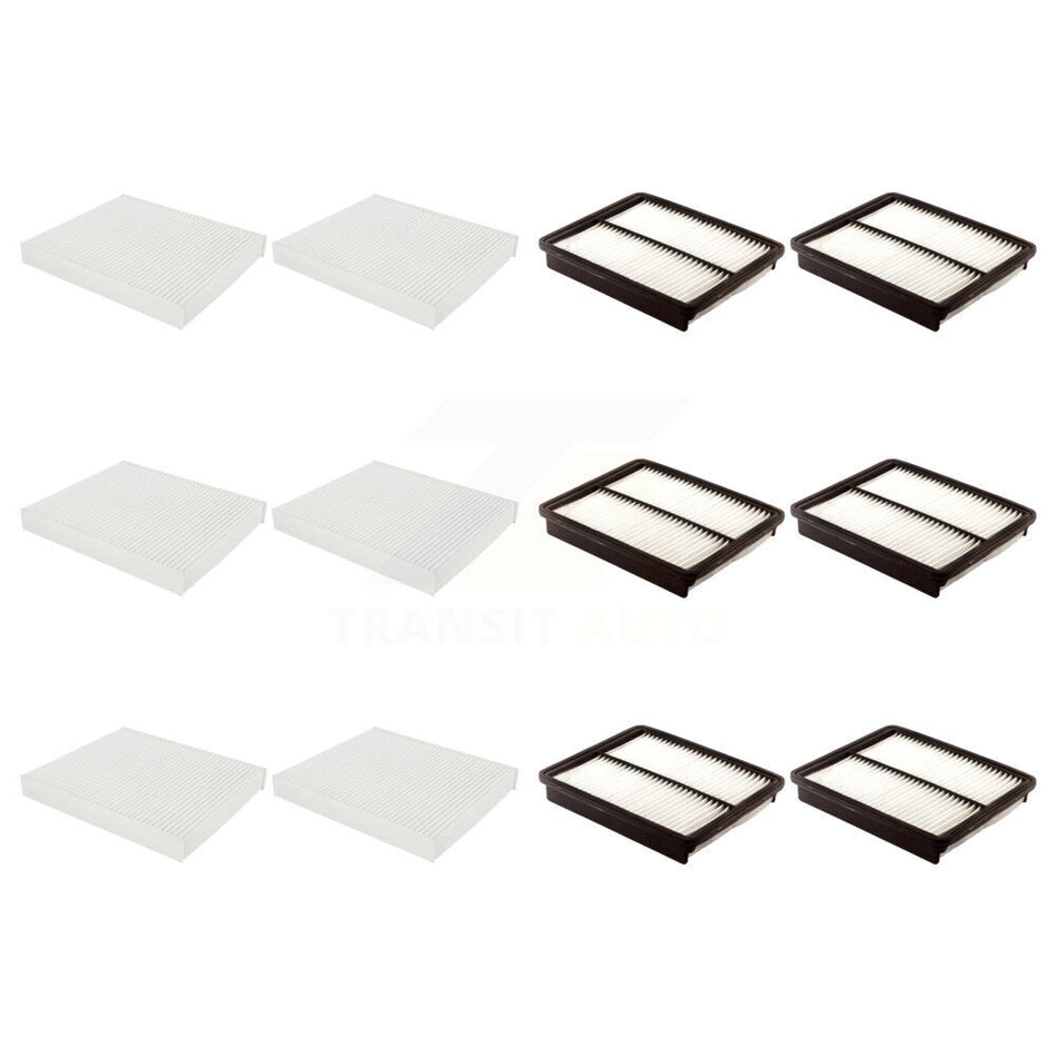 6x Air + 6x Cabin Filter (12 Total) Kit For 2015 Hyundai Sonata 2.4L with GAS engine KFL-103657