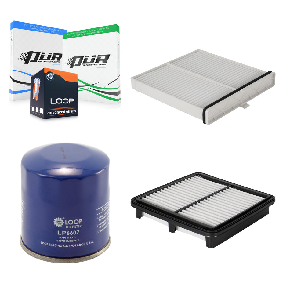 1x Air + 1x Cabin + 1x Engine Oil Filter Filter (3 Total) Kit For 2016-2022 Mazda CX-3 KFM-100004