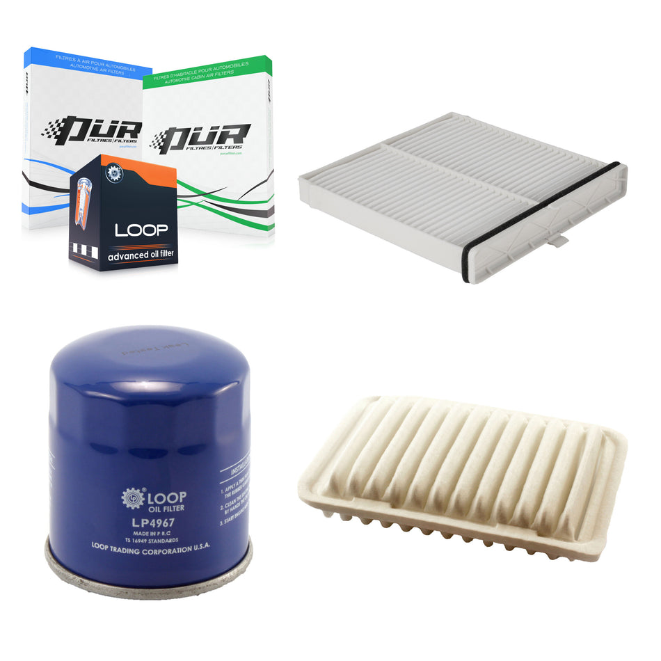 1x Air + 1x Cabin + 1x Engine Oil Filter Filter (3 Total) Kit For Toyota Yaris KFM-100005