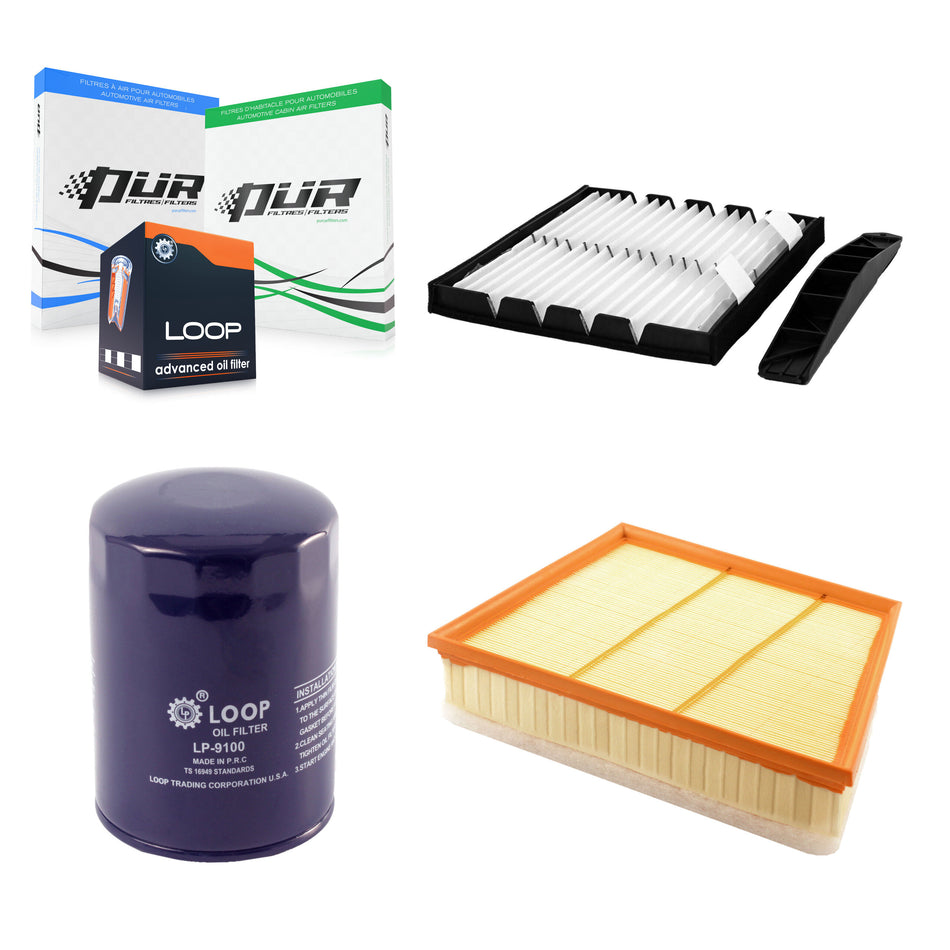 1x Air + 1x Cabin + 1x Engine Oil Filter Filter (3 Total) Kit For GMC Chevrolet Sierra HD KFM-100022