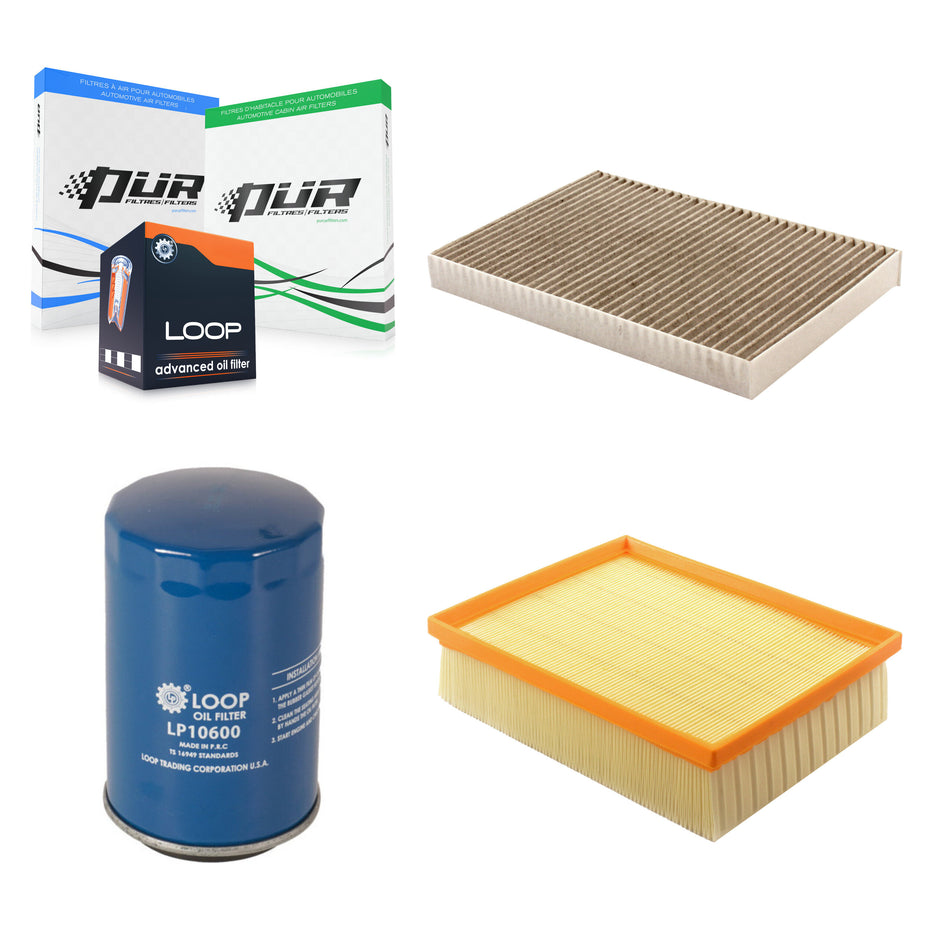 1x Air + 1x Cabin + 1x Engine Oil Filter Filter (3 Total) Kit For 2009 Audi A4 Quattro KFM-100029