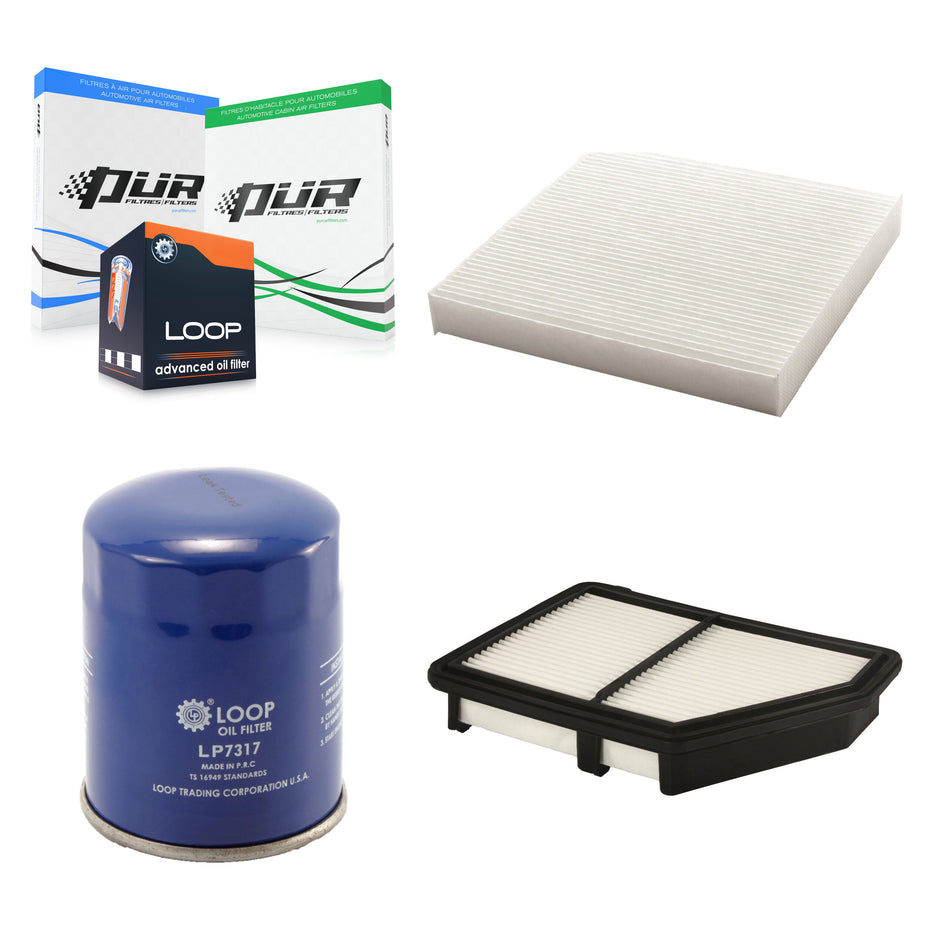 1x Air + 1x Cabin + 1x Engine Oil Filter Filter (3 Total) Kit For Honda Civic HR-V KFM-100036